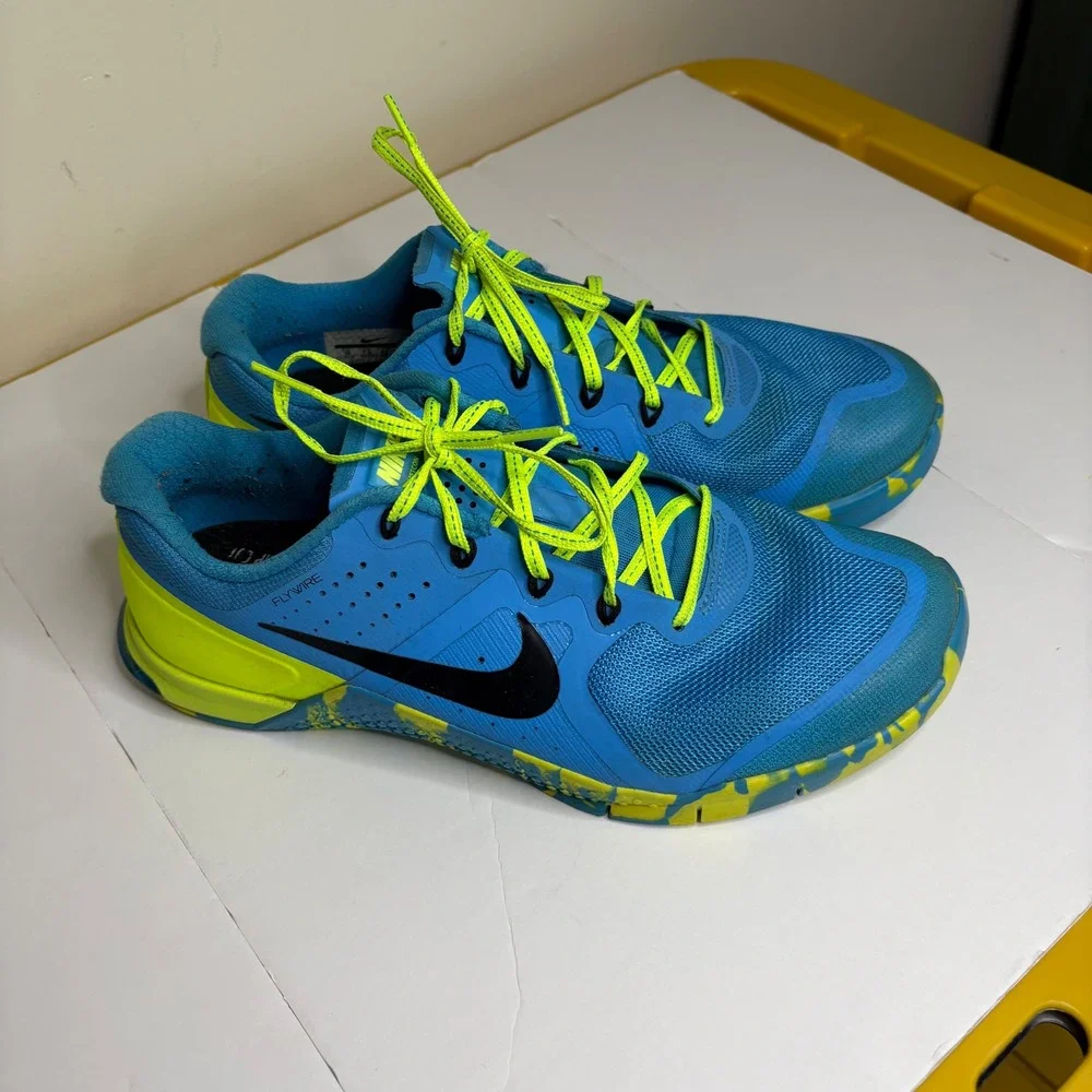 Nike Metcon‎ 2 Women Training Shoes Blue Lagoon Volt Size 10